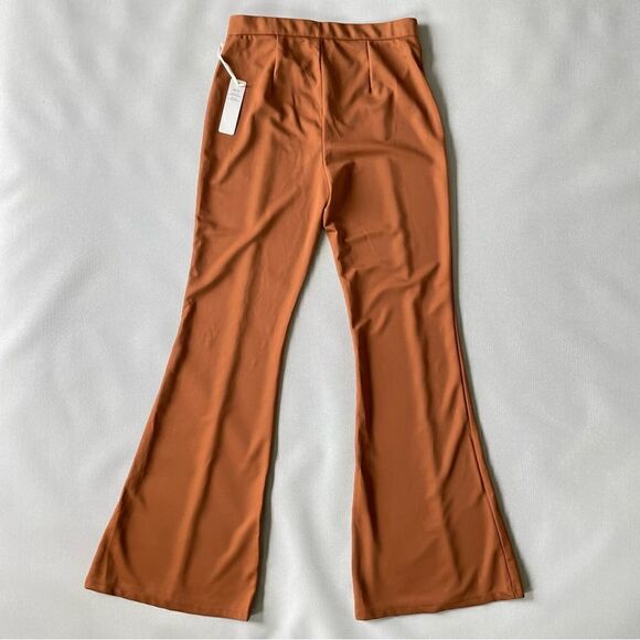 IRIS Chocolate Flare Polyester Pants Women’s Size Medium NWT - Picture 12 of 13